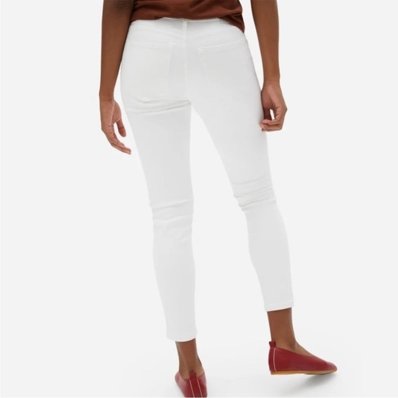 Everlane The Mid-Rise Skinny Jean Ankle Size 24 NWT White Denim - Picture 12 of 14